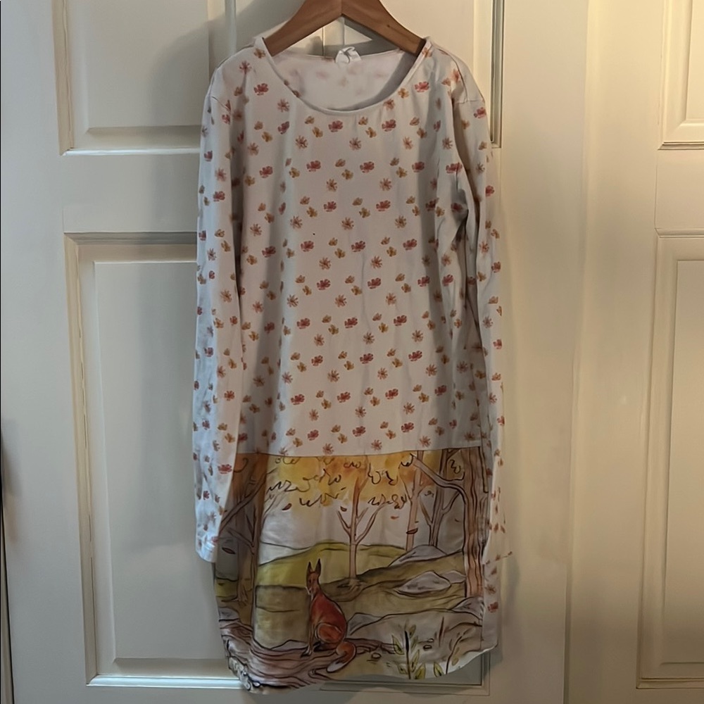 Whimsical Fox Print Long Sleeve Dress by Little Skye Boutique